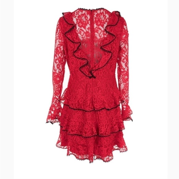 Alexis Tracie Long Sleeve Ruffle Mini Dress. Size Small. EUC!! - Picture 4 of 12